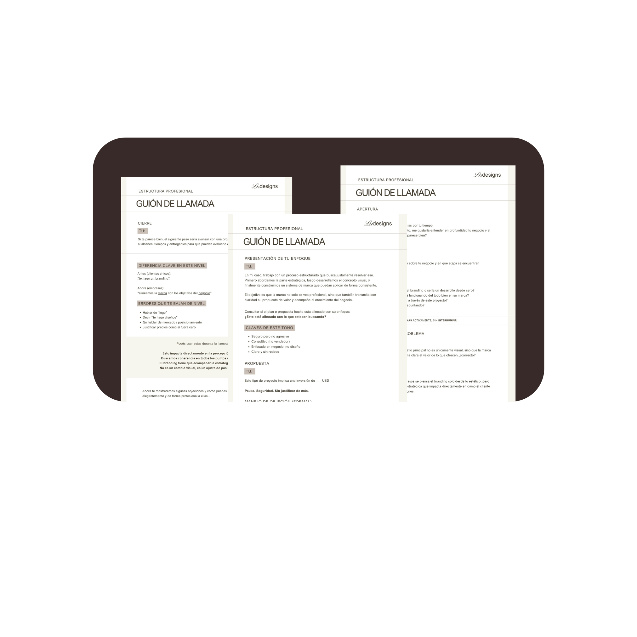 Guion de llamada