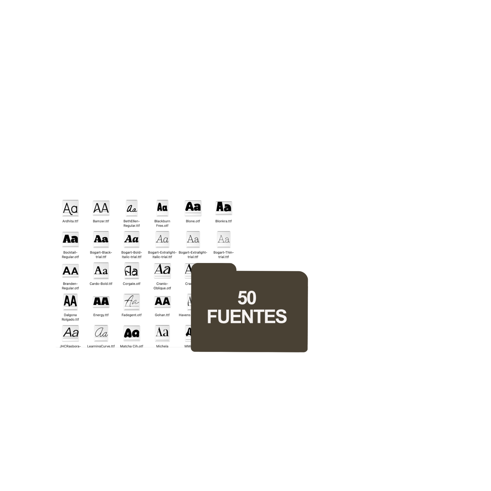 50 fuentes favoritas
